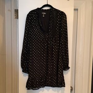 Aqua Black dress Top with Gold Stars. Size M. Only worn once.